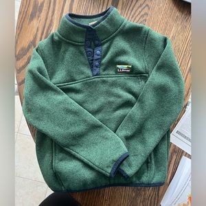 LL Bean kids 3/4 snap pullover size 6/7